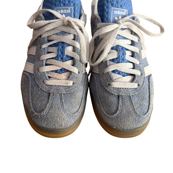 Adidas Gazelle Indoor Suede Sneaker Blue Fusion 6.5 Blokette Gum Sole Soccer - Picture 8 of 14